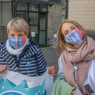 Teilnehmer der Demonstration