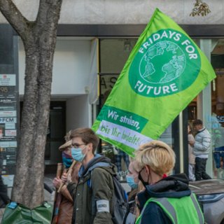 Fridays for Future Aktivisten bei der Demonstration